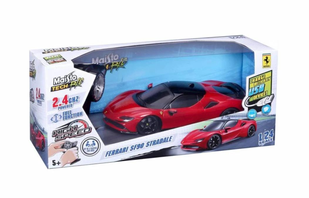 MAISTO TECH RC PREMIUM 1:24 - RECHARGEABLE USB 2.4GHZ - SF90 STRADALE 3 MAISTO TECH RC PREMIUM 1:24 - RECHARGEABLE USB 2.4GHZ - SF90 STRADALE