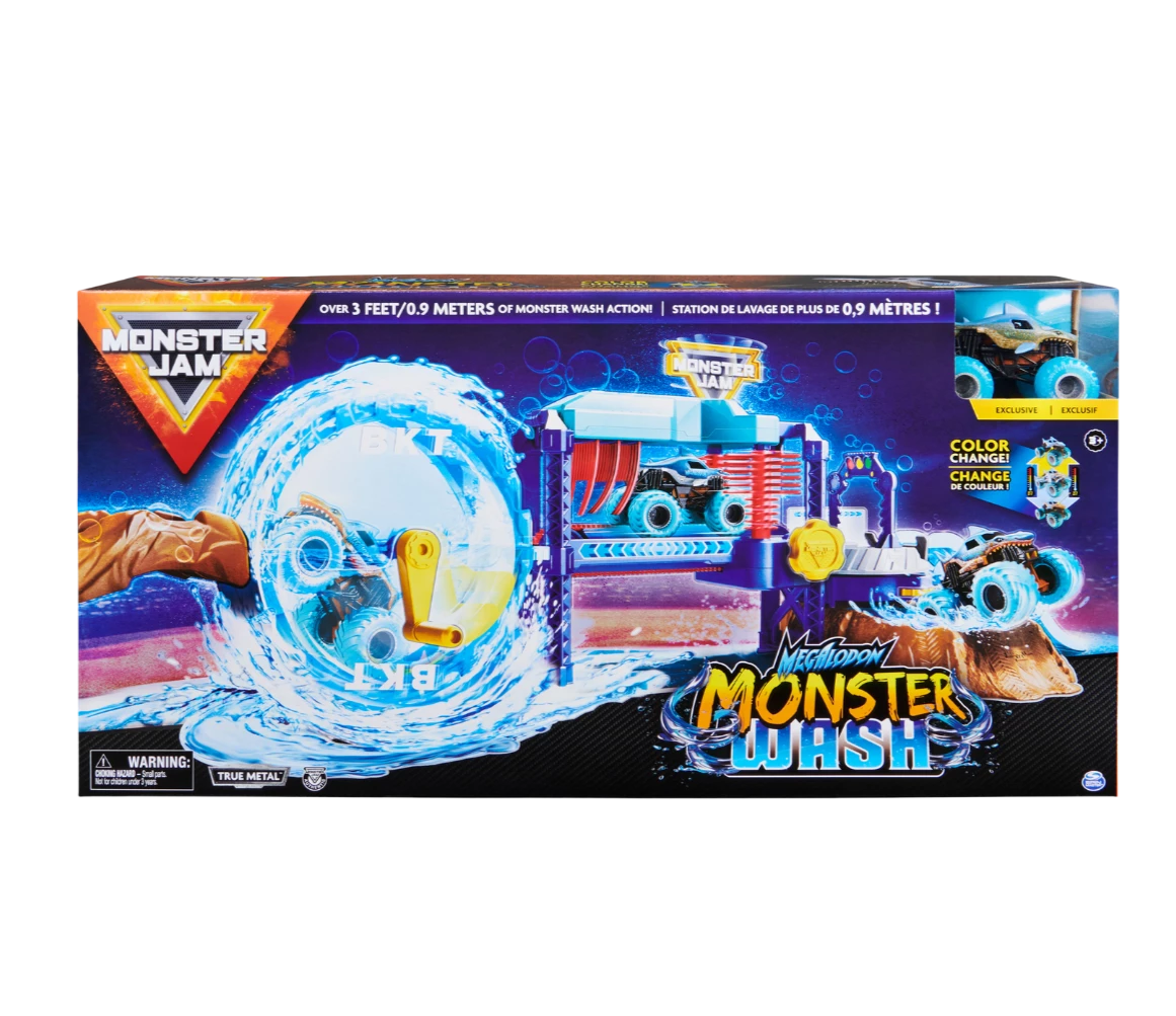 MONSTER JAM MEGALODON MONSTER WASH SET 3 MONSTER JAM MEGALODON MONSTER WASH SET