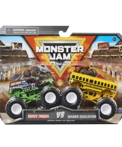MONSTER JAM 1:64 2 PACK GRAVE DIGGER VS HIGHER EDUCATION