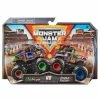 MONSTER JAM 1:64 2 PACK SALVAGER VS DOUBLE DECKER -Toddler toy car Shop 6064128 778988380567 20136980 1to64 TwoPack SalvagervsDoubleDecker M17 GML Front PKG