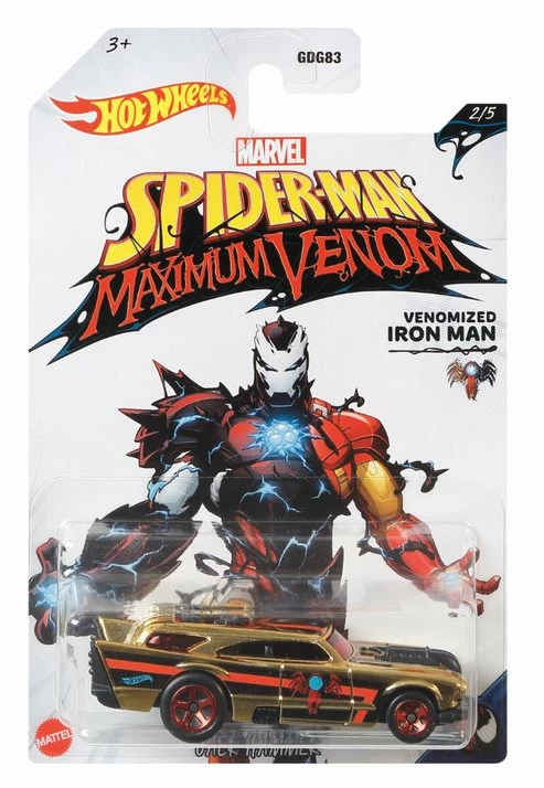 HOT WHEELS MARVEL SPIDERMAN MAXIMUM VENOM VENOMIZED IRON MAN 3 HOT WHEELS MARVEL SPIDERMAN MAXIMUM VENOM VENOMIZED IRON MAN