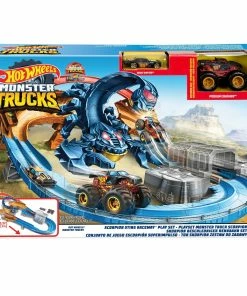 HOT WHEELS MONSTER TRUCKS SCORPION STING RACEWAY PLAYSET