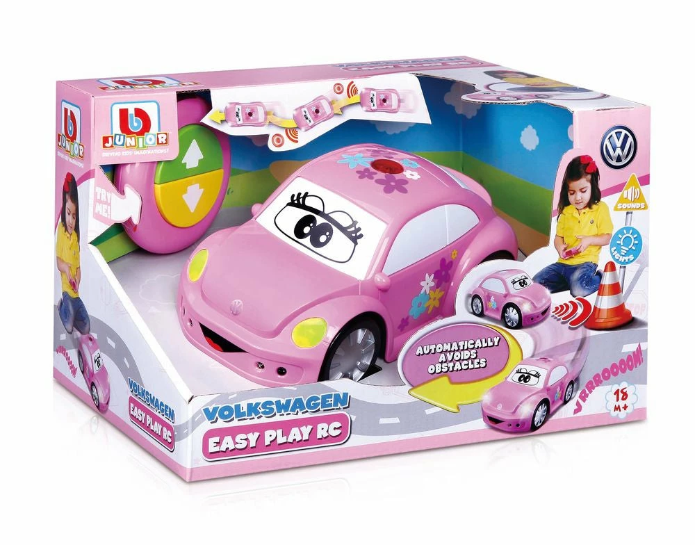 BB JUNIOR BBURAGO BABY JUNIOR EASY PLAY RC BEETLE VOLKSWAGEN (PINK)
