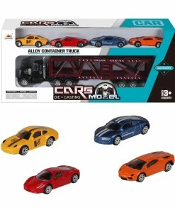 Toyworld Aus CAR CARRIER WITH 4 DIECAST CARS ASSORTED