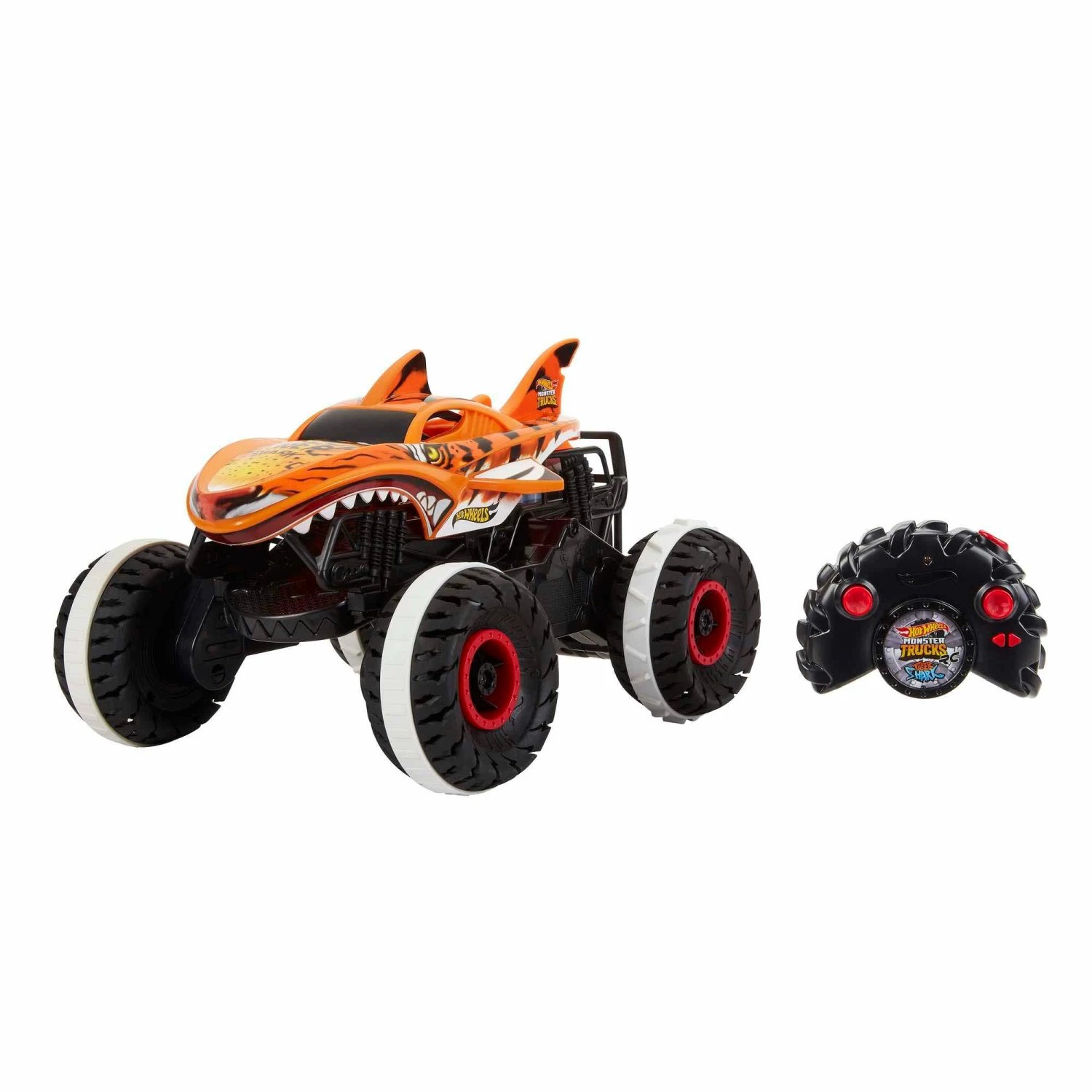 HOT WHEELS MONSTER TRUCKS 1:15 REMOTE CONTROL HW UNSTOPPABLE TIGER SHARK - Image 2