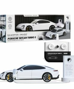 SHARPER IMAGE REMOTE CONTROL PORSCHE TAYCAN TURBO -Toddler toy car Shop RCPorscheTaycanTurboS SI 01