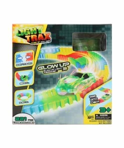 TOYWORLD LIGHT TRAX GLOW IN THE DARK TRACK & LIGHT UP CAR ASSORTED STYLES