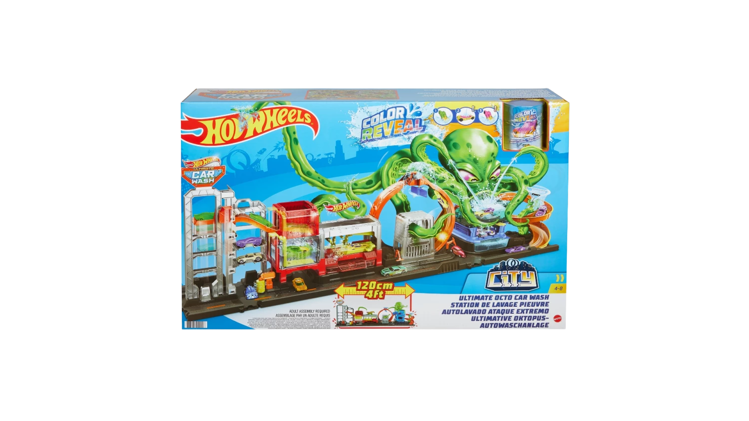 HOT WHEELS CITY COLOR REVEAL ULTIMATE OCTO CAR WASH PLAYSET 6 HOT WHEELS CITY COLOR REVEAL ULTIMATE OCTO CAR WASH PLAYSET - Image 4