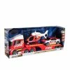 TEAMSTERZ LIGHT & SOUND FIRE HELICOPTER TRANSPORTER