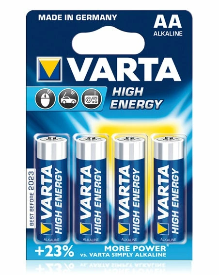 VARTA HIGH ENERGY AA BATTERY 4 PACK 3 VARTA HIGH ENERGY AA BATTERY 4 PACK
