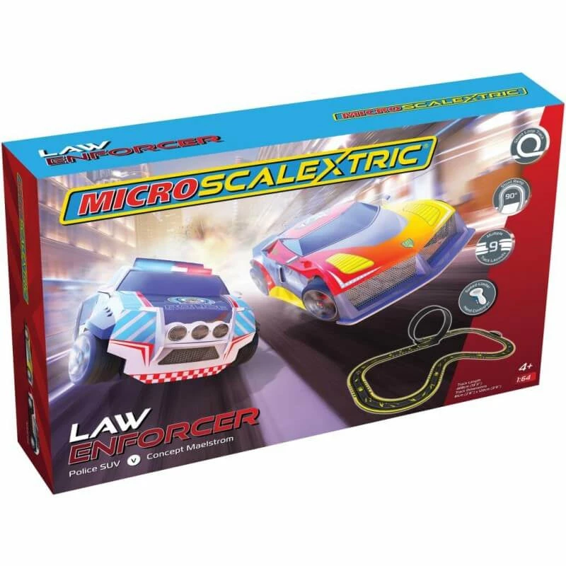 MICRO SCALEXTRIC LAW ENFORCER SLOT SET 3 MICRO SCALEXTRIC LAW ENFORCER SLOT SET